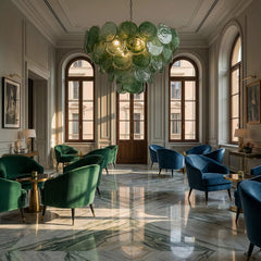 Luxury Green Glass Chandelier