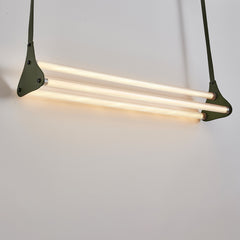 Modern Leather Linear Pendant Light