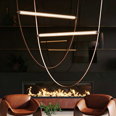 Modern Leather Strap Pendant Light